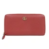 GUCCI GUCCI ZIP AROUND RED LEATHER WALLET  (PRE-OWNED)