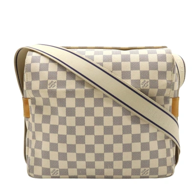 Pre-owned Louis Vuitton Naviglio White Canvas Shoulder Bag ()