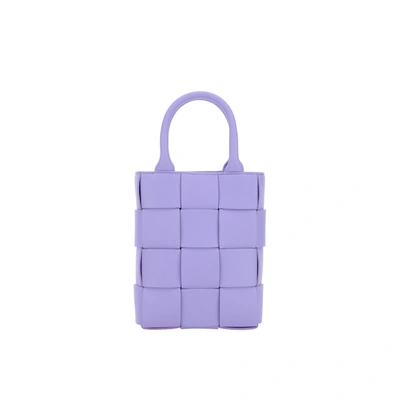 Bottega Veneta Cassette Mini Handbag In Lilac