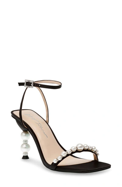 BETSEY JOHNSON JACY IMITATION PEARL ANKLE STRAP SANDAL