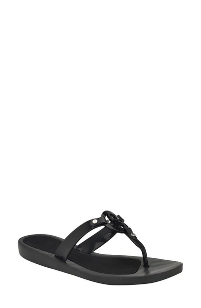 Guess Tyana Flip Flop In Black- Manmade