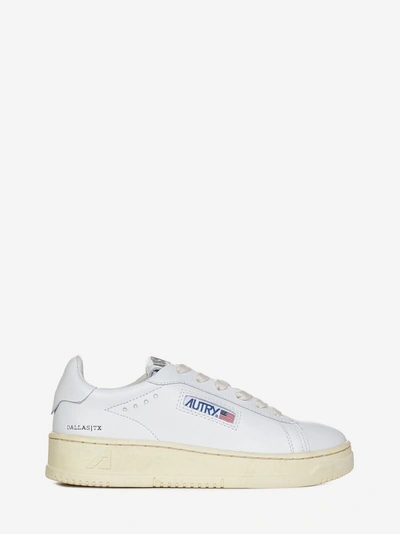 Autry Dallas Low Sneakers In Bianco