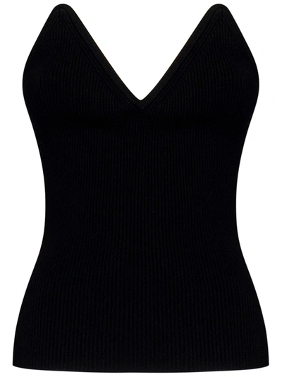 Coperni Knitted Bustier Top In Nero