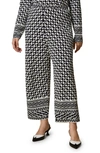 Marina Rinaldi Geo Jacquard Knit Pants In Ultramarine
