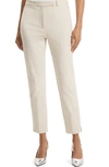 Theory Bistretch High-waist Tapered Crop Pants In Rice