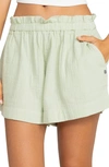 ROXY WHAT A VIBE COTTON PAPERBAG WAIST SHORTS