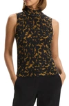 Theory Regal Merino Wool Tortoise Shell Top In Dark Bright