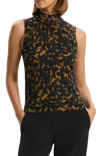 Theory Regal Merino Wool Tortoise Shell Top In Brown