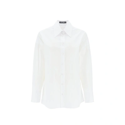 Dolce & Gabbana Cotton-poplin Shirt In White