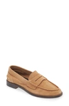 Rag & Bone Sid Suede Penny Loafers In Oak Brown Suede