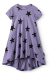 NUNUNU NUNUNU KIDS' STAR PRINT COTTON SWING DRESS