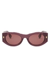 FENDI ROMA 52MM OVAL SUNGLASSES