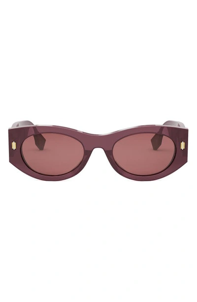 FENDI ROMA 52MM OVAL SUNGLASSES