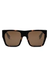 Fendi Baguette Acetate Round Sunglasses In Havana / Brown