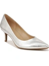 Naturalizer Everly Womens Slip On Dress Heels In Silver Metallic Leather