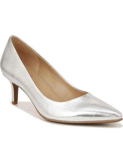 Naturalizer Everly Womens Slip On Dress Heels In Silver