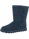 BEARPAW ELLE SHORT WOMENS SUEDE WATER RESISTANT SHEARLING BOOTS