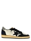Golden Goose Ball Star Distressed Leather And Shell Sneakers
