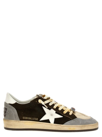 Golden Goose Ball Star Leather Sneakers In Brown