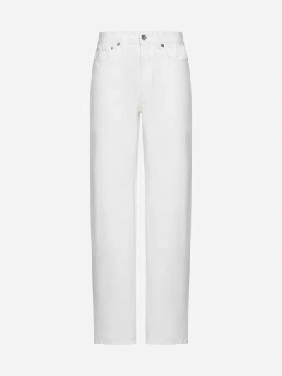 Loulou Studio Samur Cotton Denim Jeans In White