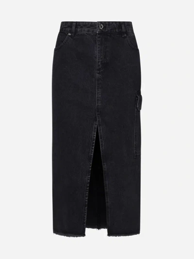 Stine Goya Peter Grey Denim Midi Skirt