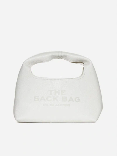 Marc Jacobs The Mini Sack Leather Bag In White