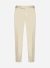 Pt Torino Rebel Cotton And Linen Trousers In Cream