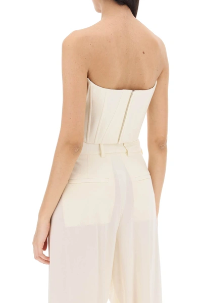 Giuseppe Di Morabito Firefly Wool Bustier Top In White