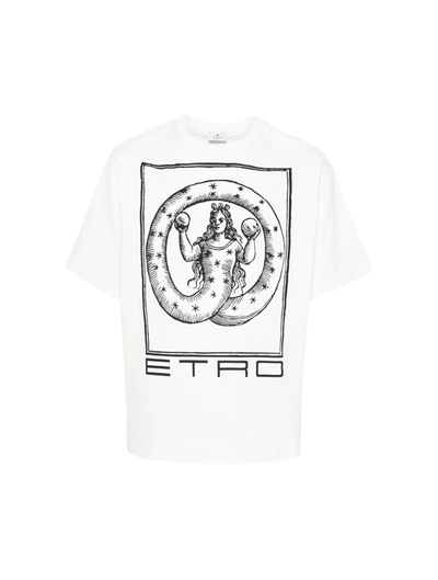 Etro Logo Cotton T-shirt In White