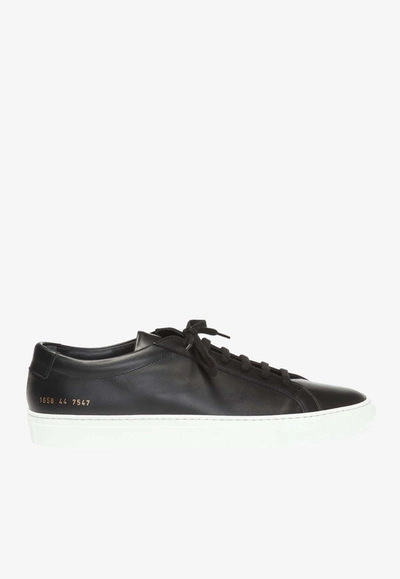 Common Projects Achilles Leather Low-top Trainers In Black