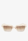 Balmain Admirable Rectangular-framed Sunglasses In Brown
