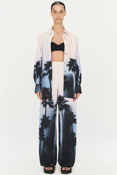 Jonathan Simkhai Manon Shirt In Hazy Palm Print