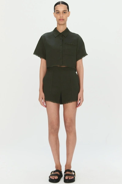 Jonathan Simkhai Solange Shirt In Army