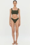 Jonathan Simkhai Zora Bikini Bottom In Army