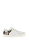 BURBERRY BURBERRY CHECK LEATHER SNEAKERS MEN