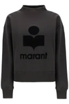 ISABEL MARANT ÉTOILE ISABEL MARANT ETOILE MOBY SWEATSHIRT WITH FLOCKED LOGO WOMEN