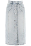 Isabel Marant Étoile Isabel Marant Etoile Vandy Denim Pencil Skirt Women In Blue