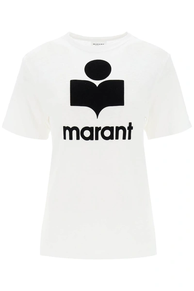 Isabel Marant Étoile Isabel Marant Etoile Zewel T-shirt With Flocked Logo In White