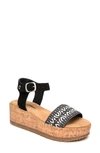 MINNETONKA PATRICE ANKLE STRAP PLATFORM WEDGE SANDAL