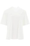 ATTICO THE ATTICO KILIE OVERSIZED T-SHIRT WITH PADDED SHOULDERS WOMEN
