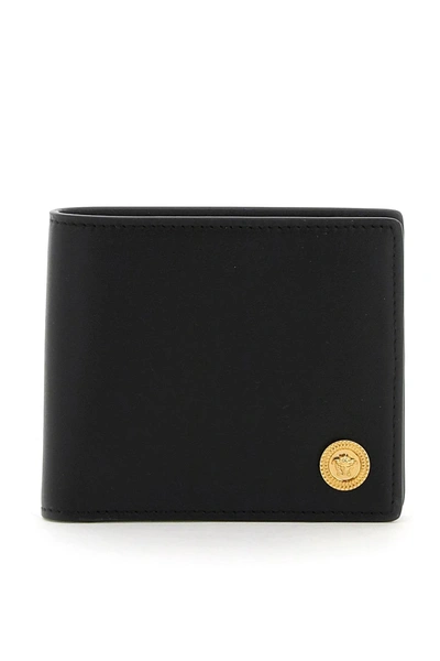 Versace Medusa Biggie Bi-fold Wallet Men In Black