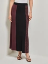 MISOOK COLORBLOCK CABLE KNIT MIDI SKIRT