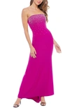 MARINA FARJ BEADED BODICE STRAPLESS MERMAID GOWN