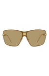 Givenchy 4g Metal Alloy Shield Sunglasses In Shiny Endura Gold