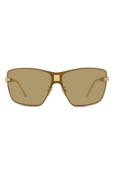 Givenchy 4g Metal Alloy Shield Sunglasses In Shiny Endura Gold