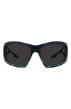 Givenchy Givcut Acetate Wrap Sunglasses In Light Green Mirro
