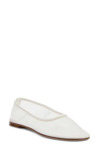 Dear Frances Balla Mesh Ballerinas In White