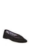 Dear Frances Brown Balla Mesh Ballerina Flats In Black