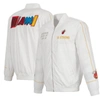 Jh Design Men's  White Miami Heat 2022/23 City Edition Full-zip Nylon Bomber Jacket In White
