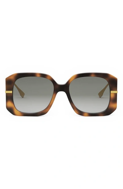 Fendi Graphy Anagram Butterfly Acetate Sunglasses In Brown Havana Gradient